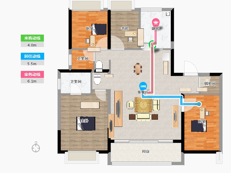 江苏省-苏州市-中建御璟峯-127.20-户型库-动静线