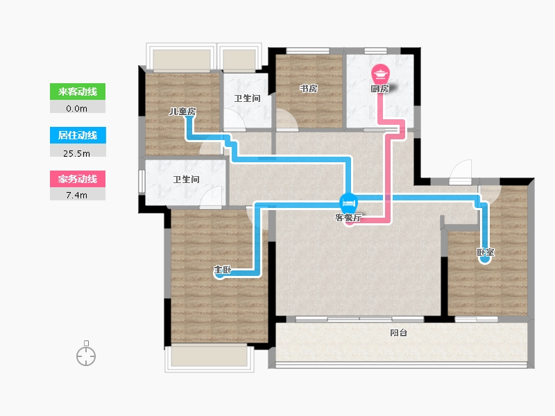 江苏省-苏州市-中建御璟峯-121.00-户型库-动静线