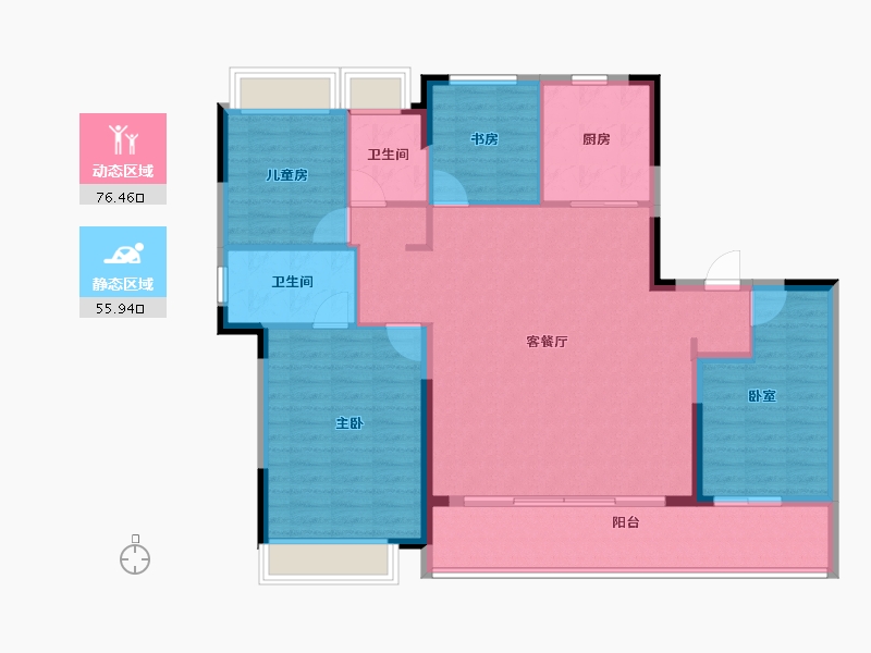 江苏省-苏州市-中建御璟峯-121.00-户型库-动静分区