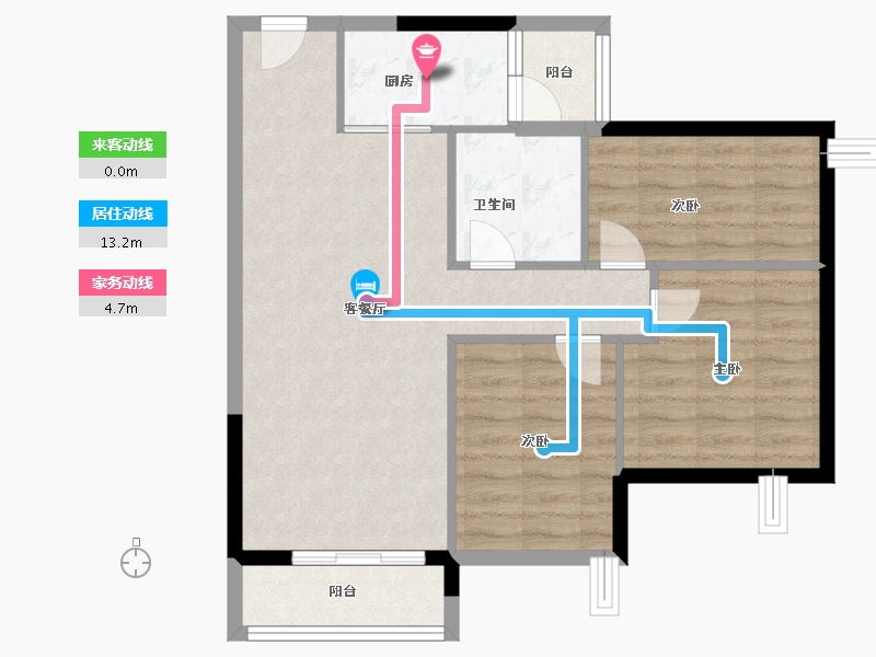 广东省-深圳市-京基智农·山海公馆-74.40-户型库-动静线