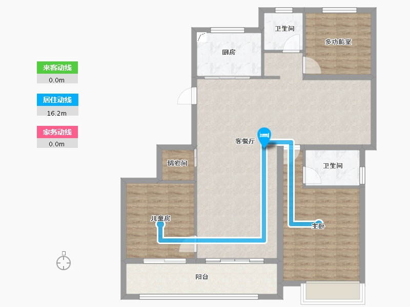 江苏省-南京市-万科中山都会揽境-108.01-户型库-动静线