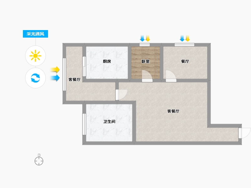 广东省-广州市-精通-70.00-户型库-采光通风