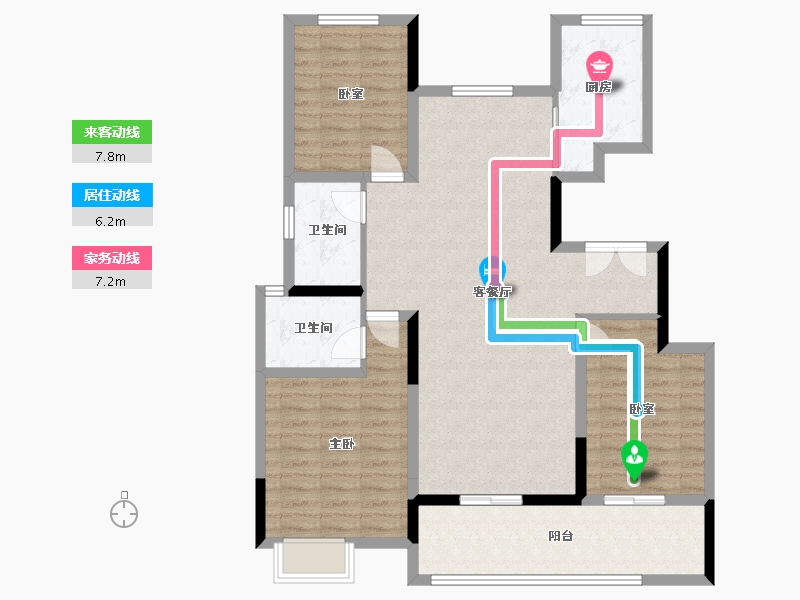 河南省-南阳市-嗨派新城-106.81-户型库-动静线