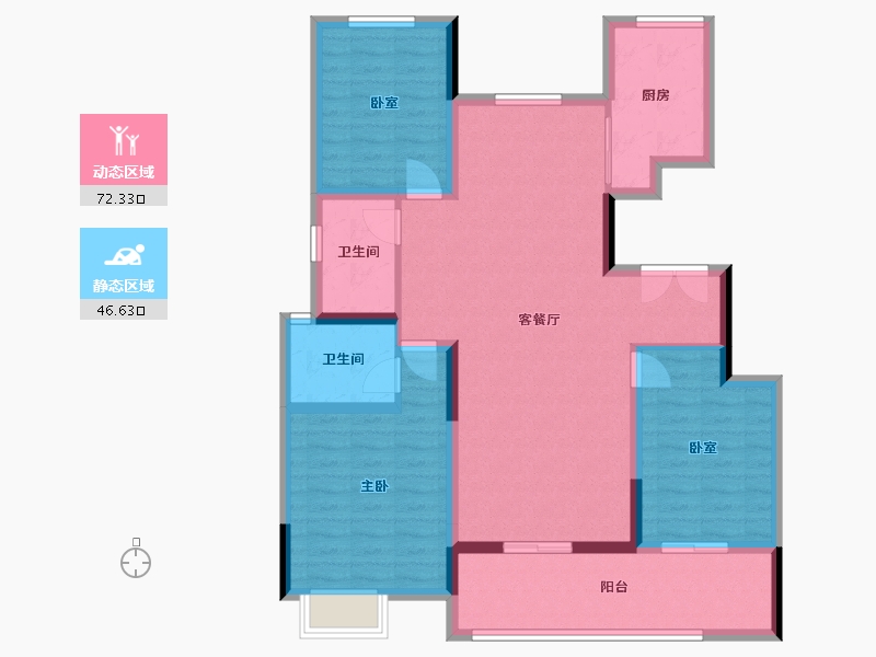 河南省-南阳市-嗨派新城-106.81-户型库-动静分区