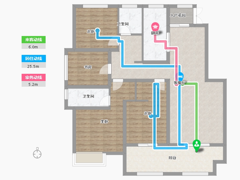 江苏省-淮安市-明发金色水岸-112.00-户型库-动静线