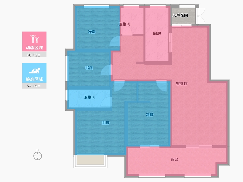 江苏省-淮安市-明发金色水岸-112.00-户型库-动静分区