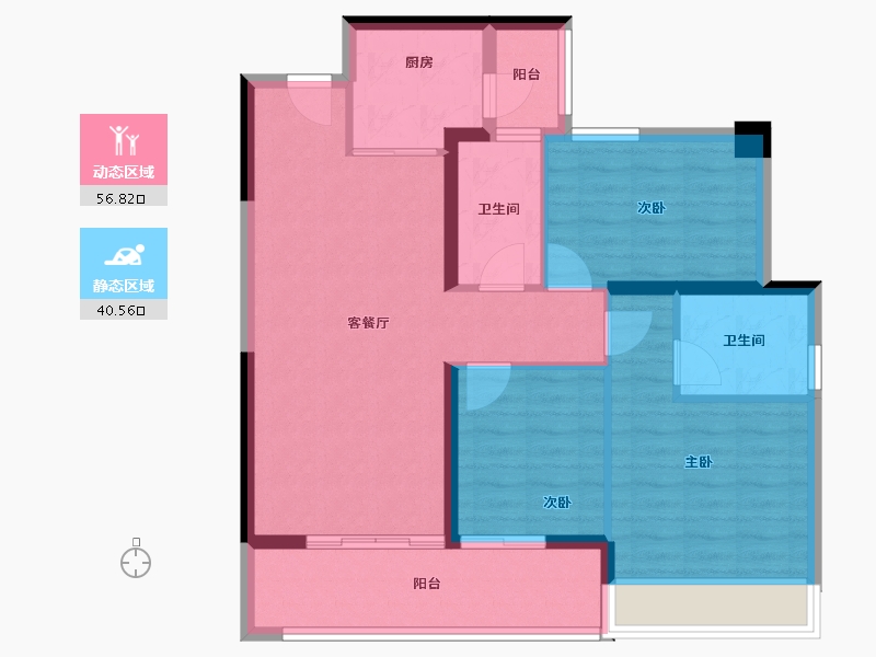 黑龙江省-鹤岗市-前海宸湾-87.21-户型库-动静分区