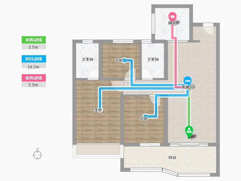 江苏省-南京市-中海·观江樾-88.00-户型库-动静线