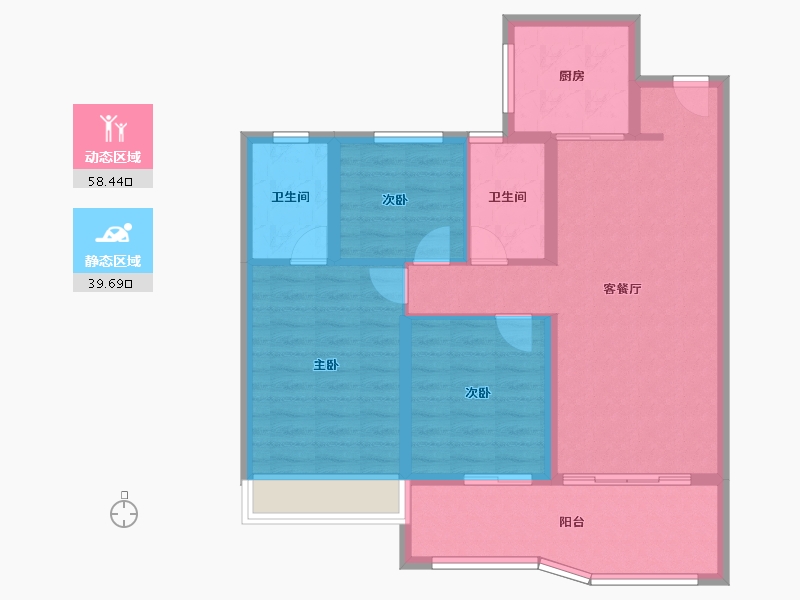 江苏省-南京市-中海·观江樾-88.00-户型库-动静分区