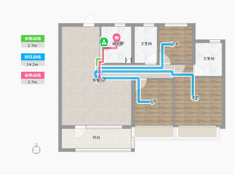 江苏省-南京市-保利阅云台-88.00-户型库-动静线