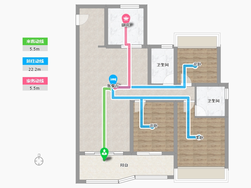 江苏省-南京市-中海·观江樾-94.40-户型库-动静线