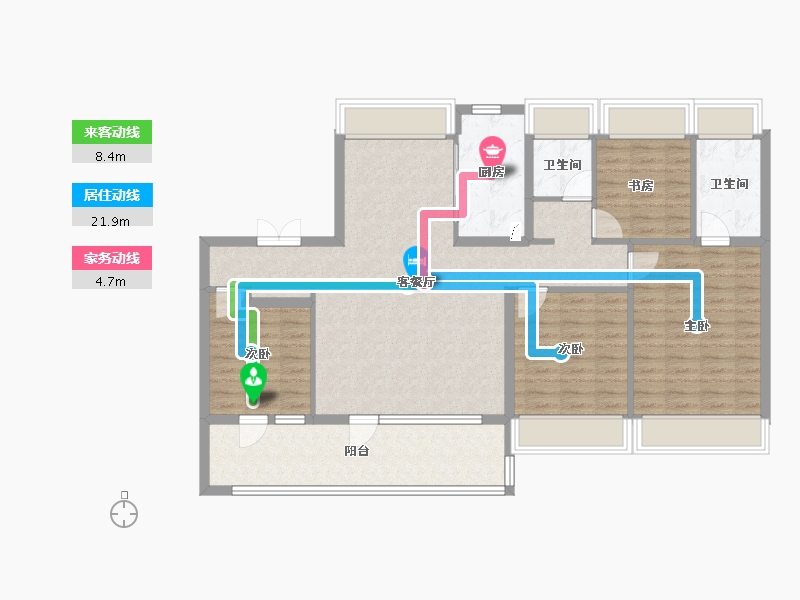 江苏省-南京市-保利阅云台-113.60-户型库-动静线