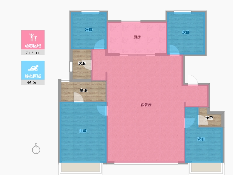 北京-北京市-保利·锦上二期-119.30-户型库-动静分区