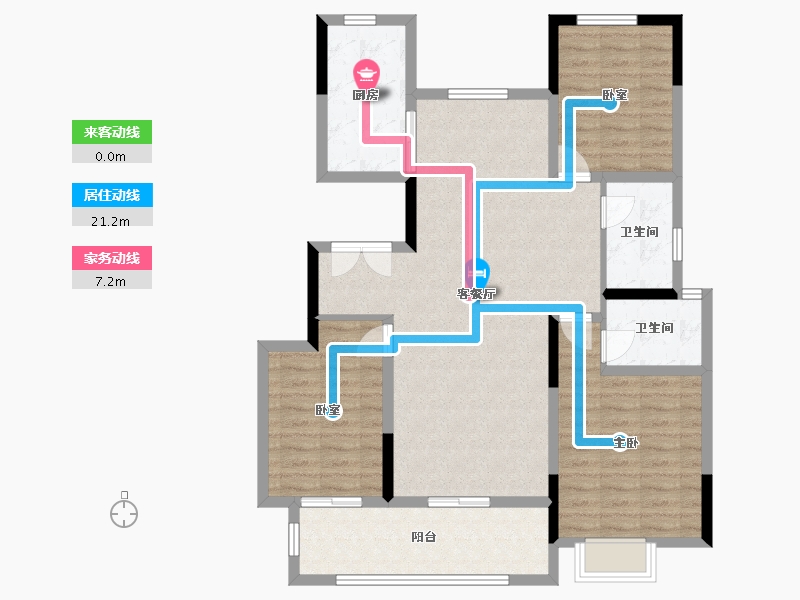 河南省-南阳市-嗨派新城-105.21-户型库-动静线