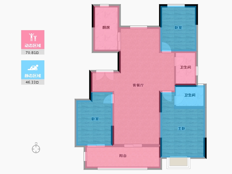 河南省-南阳市-嗨派新城-105.21-户型库-动静分区