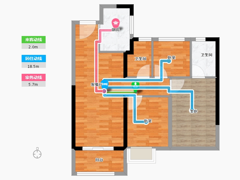 福建省-漳州市-建发和玺-71.19-户型库-动静线