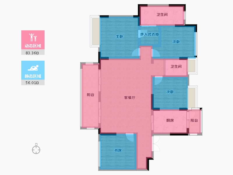 四川省-雅安市-蜀天君临-140.00-户型库-动静分区