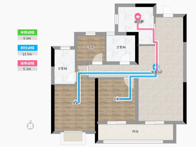 浙江省-宁波市-绿城·通山未来社区-80.81-户型库-动静线