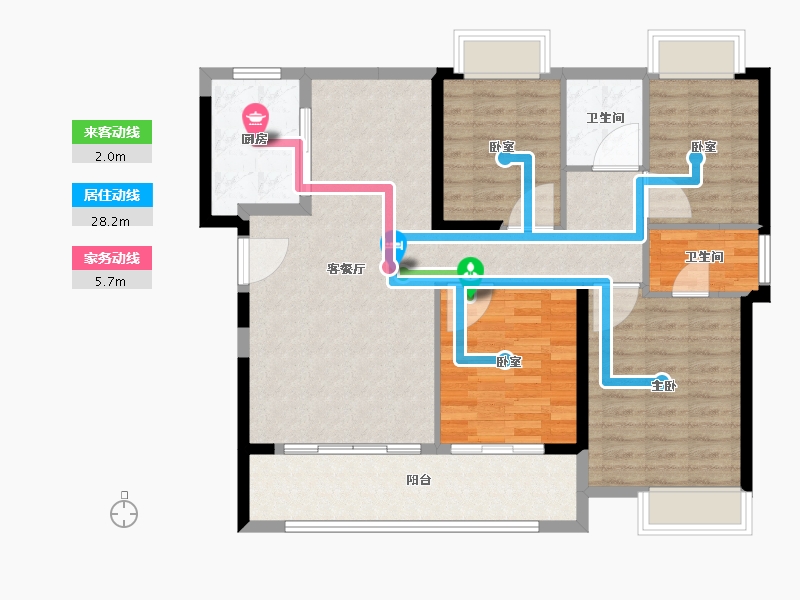 福建省-漳州市-建发和玺-104.94-户型库-动静线