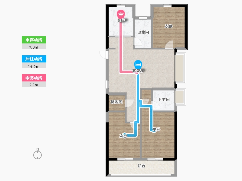 浙江省-宁波市-绿城·通山未来社区-94.94-户型库-动静线