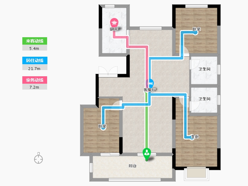 河南省-南阳市-嗨派新城-110.40-户型库-动静线