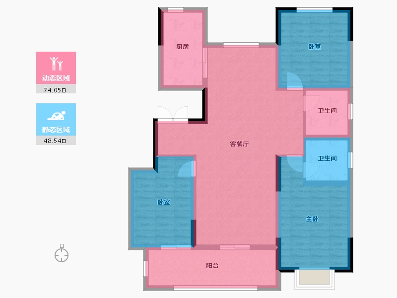 河南省-南阳市-嗨派新城-110.40-户型库-动静分区