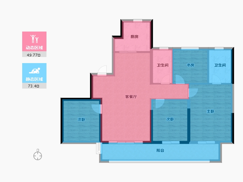 浙江省-宁波市-绿城·通山未来社区-111.21-户型库-动静分区