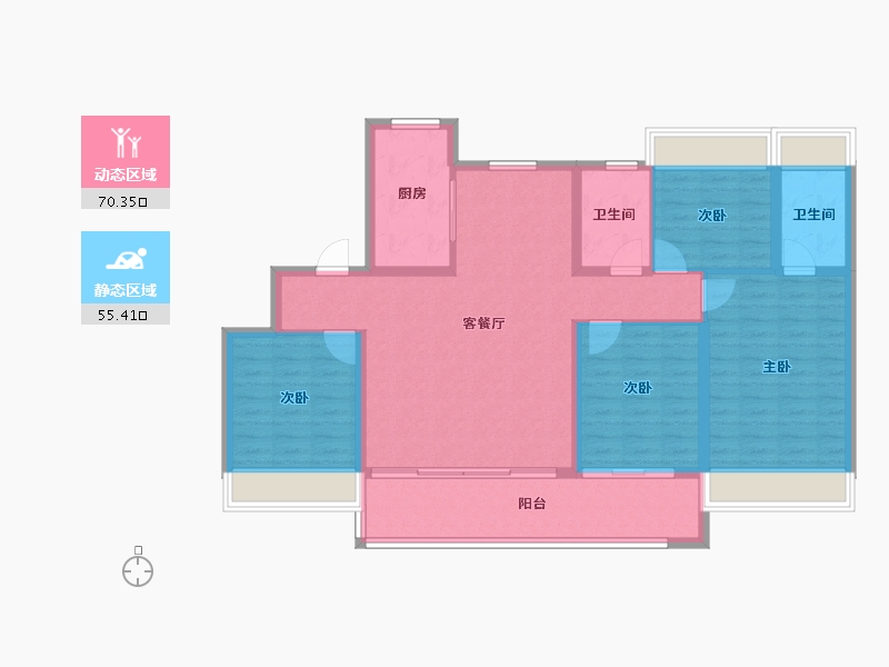 江苏省-南京市-中海·观江樾-113.60-户型库-动静分区