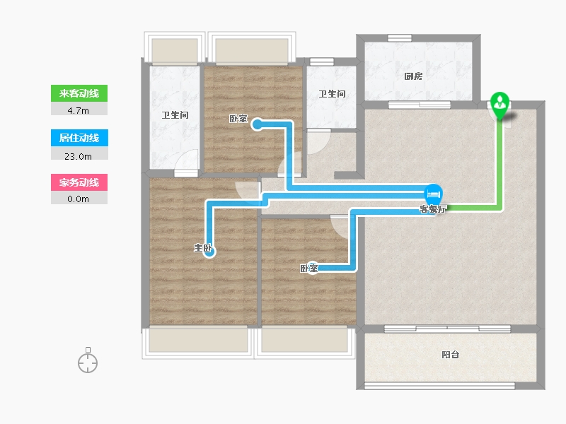 江苏省-苏州市-华侨城龙湖·启元-104.00-户型库-动静线