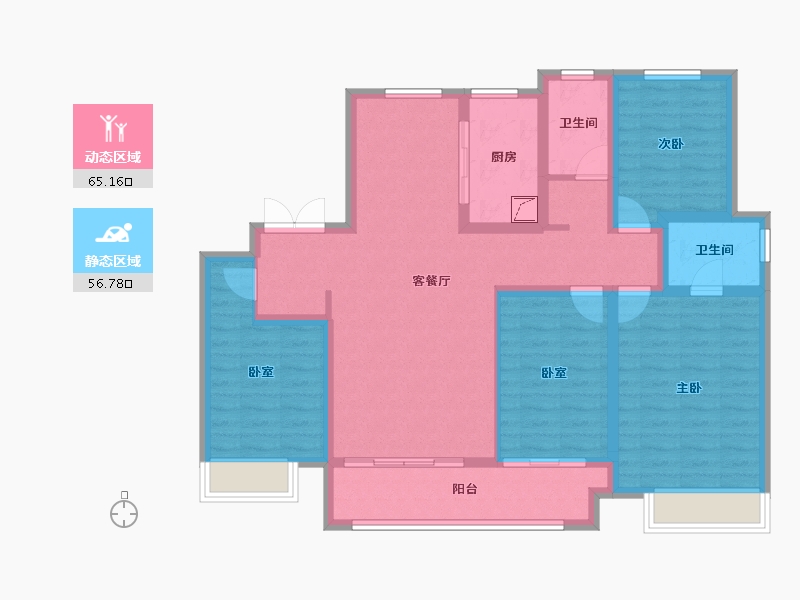 河北省-唐山市-荣望府-108.41-户型库-动静分区