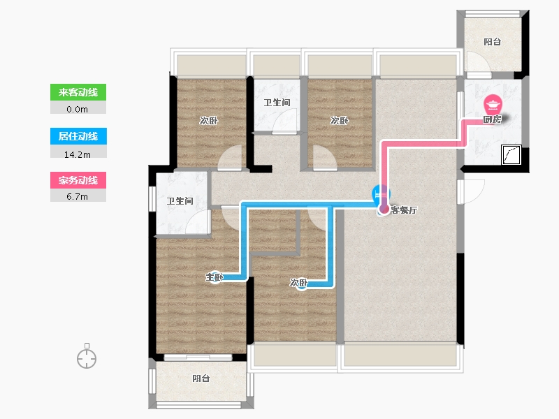 湖南省-岳阳市-天伦湖与树-103.60-户型库-动静线