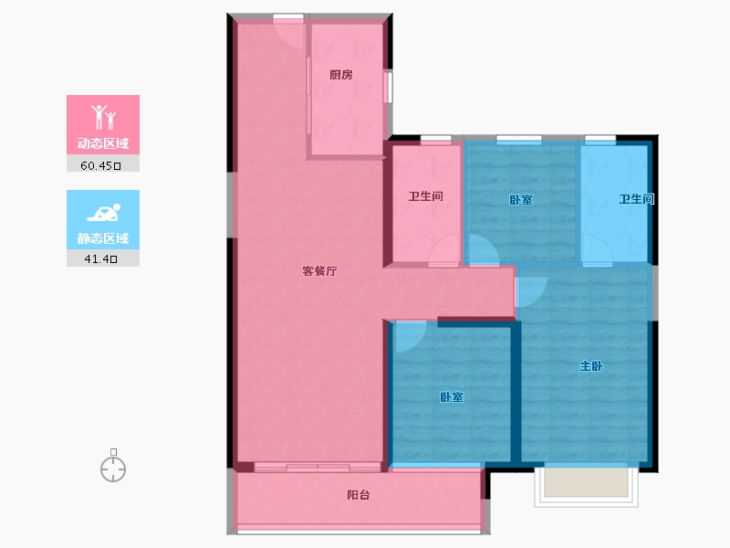 湖北省-武汉市-江印-91.53-户型库-动静分区