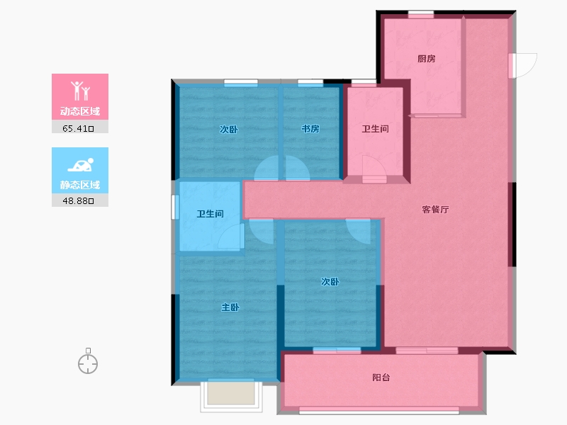 浙江省-宁波市-绿城·通山未来社区-102.41-户型库-动静分区