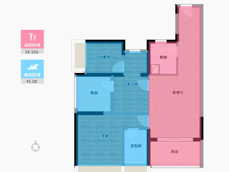 广东省-深圳市-信达金尊府-70.00-户型库-动静分区