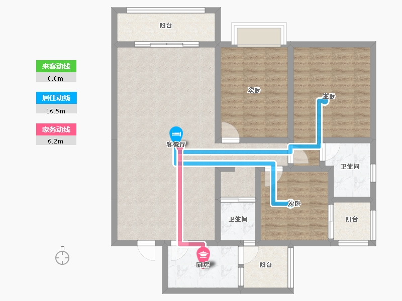 陕西省-汉中市-胜利新村-125.00-户型库-动静线