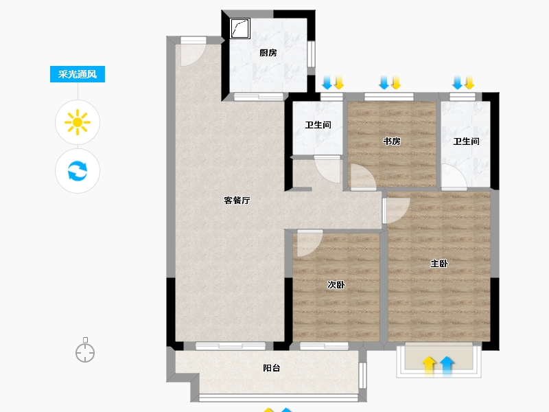 湖北省-十堰市-国际绿松石城-100.00-户型库-采光通风