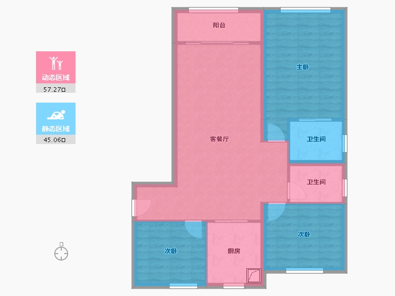 甘肃省-兰州市-中海铂悦府-98.96-户型库-动静分区