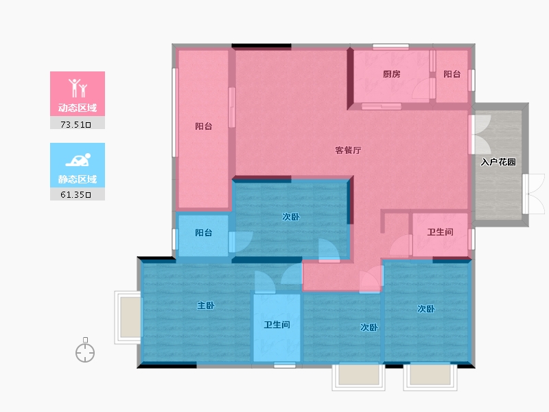 广东省-河源市-长鸿·龙宸桦府-140.00-户型库-动静分区