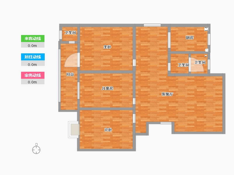 陕西省-咸阳市-陕西中医药大学南校区-中医学院家属院-117.90-户型库-动静线