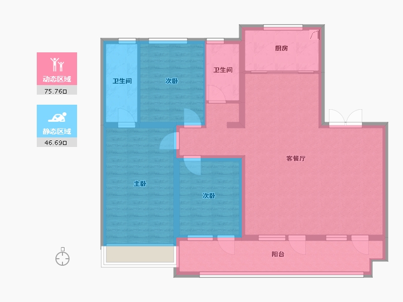 山东省-临沂市-万城·祥云大院-110.00-户型库-动静分区