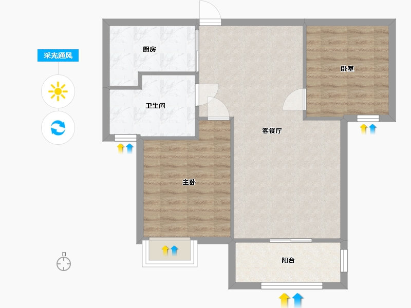 江苏省-苏州市-中楠国际商务大厦-64.00-户型库-采光通风