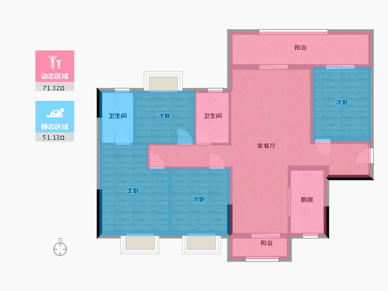 广西壮族自治区-桂林市-桂林融创文旅城-98.00-户型库-动静分区