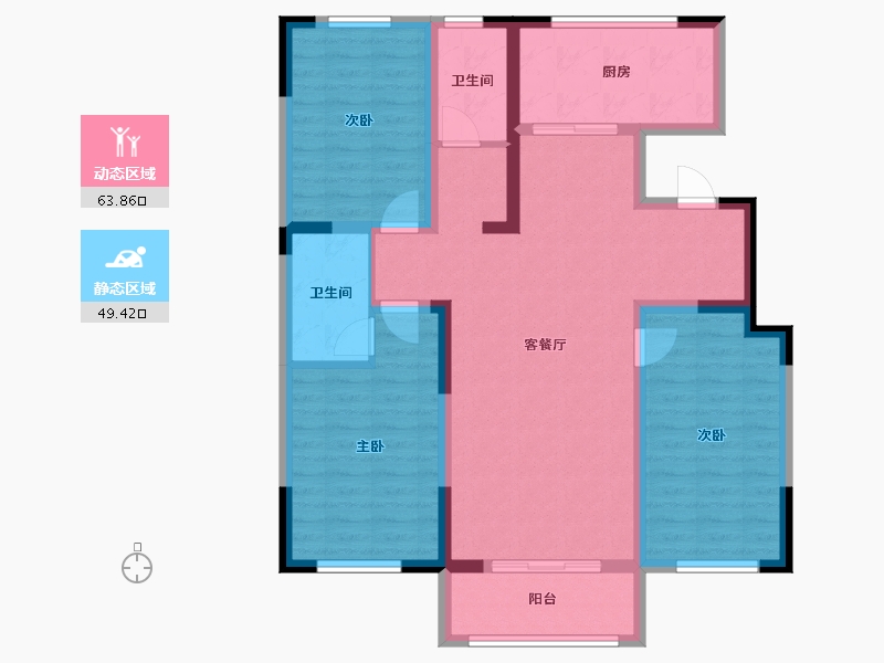 山东省-德州市-香榭丽小镇北区-111.00-户型库-动静分区