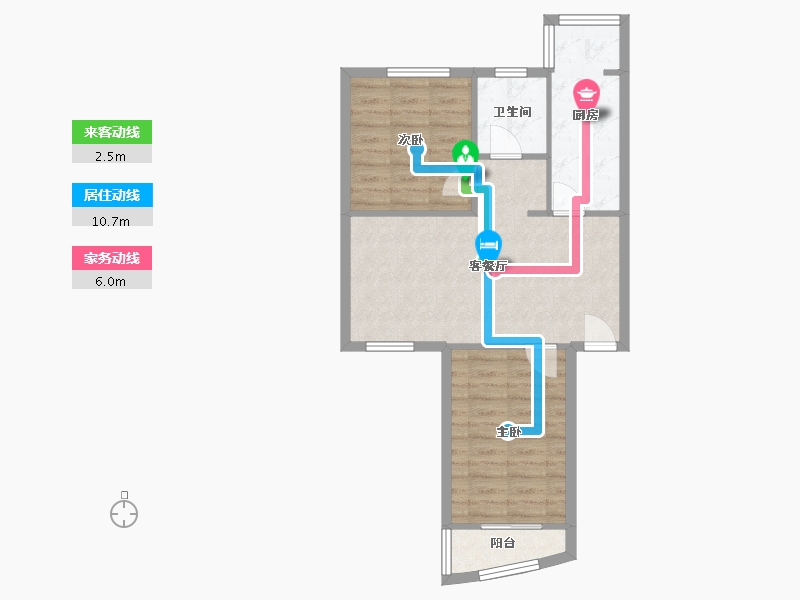 四川省-成都市-新莲新苑-58.40-户型库-动静线