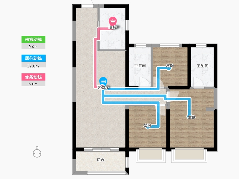 河北省-邯郸市-盛世天城-85.00-户型库-动静线