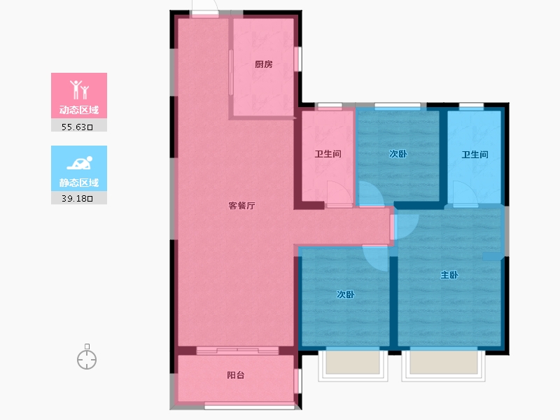 河北省-邯郸市-盛世天城-85.00-户型库-动静分区