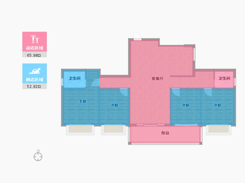 广西壮族自治区-河池市-盛世豪庭-135.00-户型库-动静分区