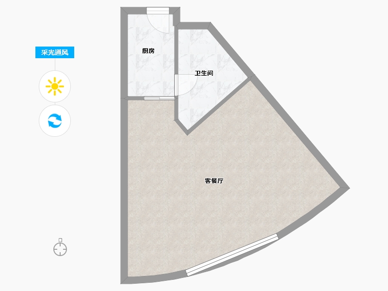 北京-北京市-晶都国际-45.00-户型库-采光通风