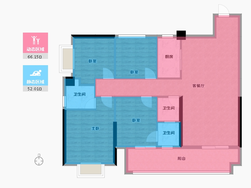 广西壮族自治区-河池市-盛世豪庭-130.00-户型库-动静分区