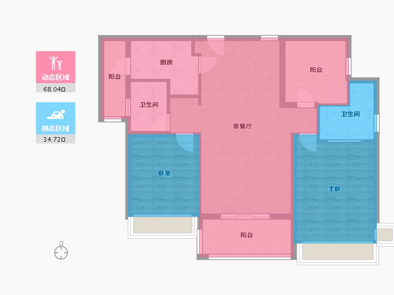 广东省-珠海市-华发又一城-94.00-户型库-动静分区